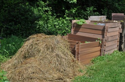 Hay for composting