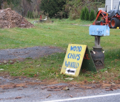 Wood chips are another good source of organic material