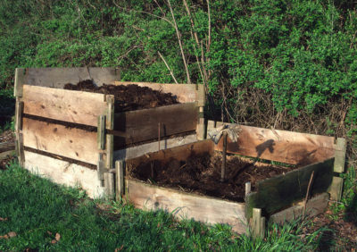 Turning compost