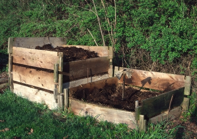 Wooden compost bins