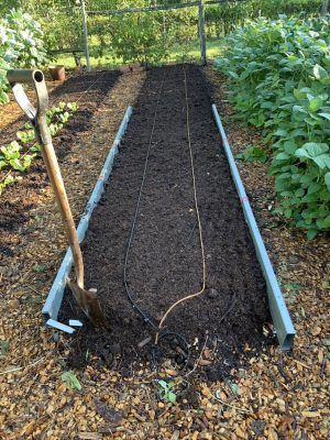 Composted garden bed