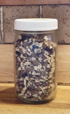 Black walnuts in jar