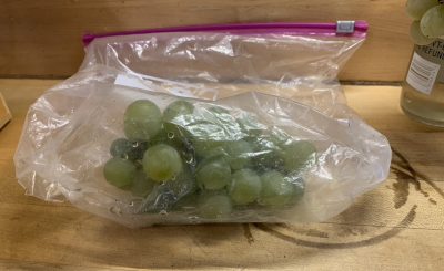Grapes in freezer bag