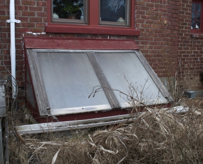 New basement door/greenhouse