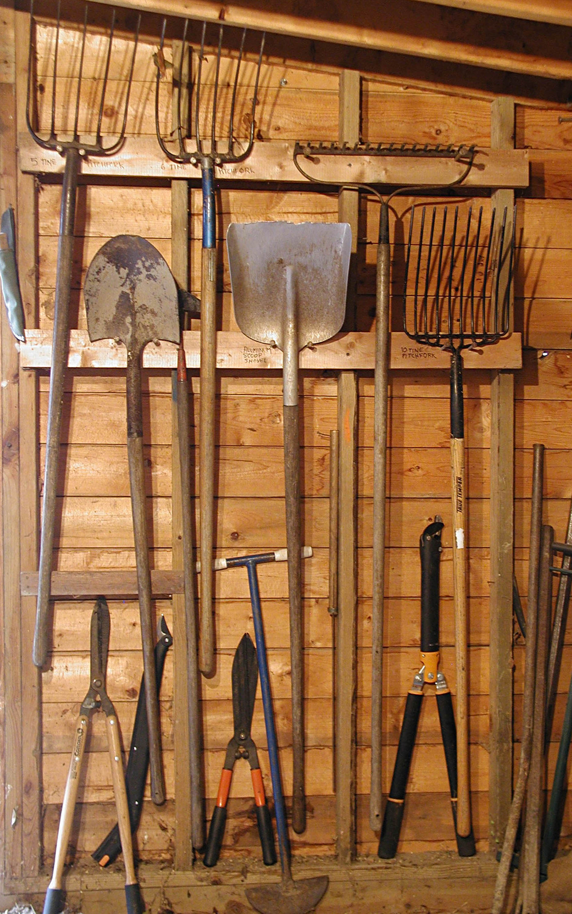 My stable of pitchforks & other tools
