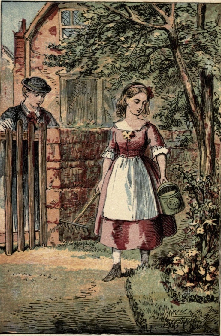 Mary, Mary, Quite Contrary,” illustration from The National Nursery Book, ca. 1870