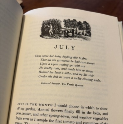 Opening page for July from my book